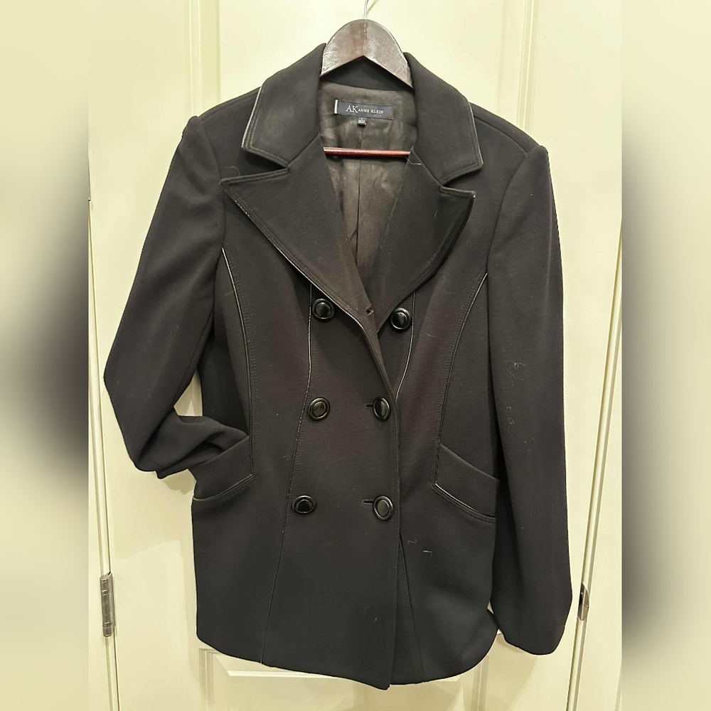 Calvin Klein Women's Black Double-Breasted Coat